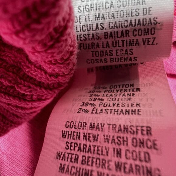 AERIE Sweater S Hot Pink Textured V-neck Oversized Ribbed Sweater Athlesiure - Picture 10 of 13